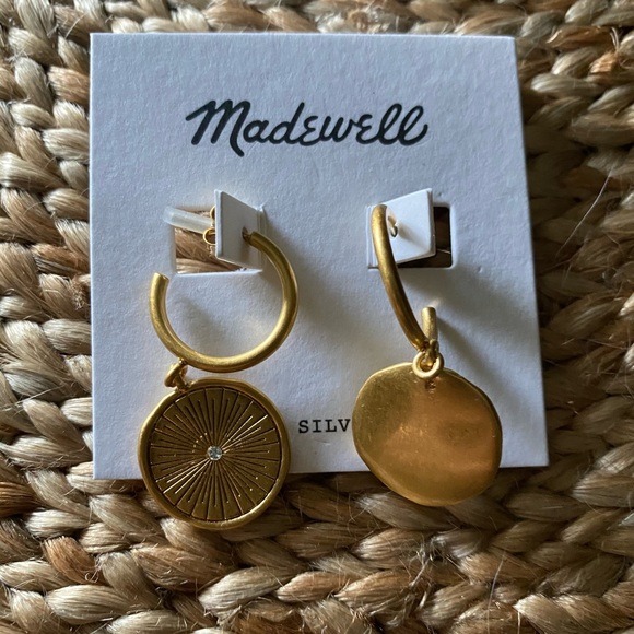 Madewell Coin Charm Earrings OS NWT - Picture 3 of 3